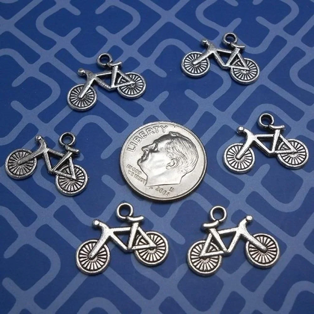 12pcs‎ Bike Charms, bicycle cycling, jewelry making supplies